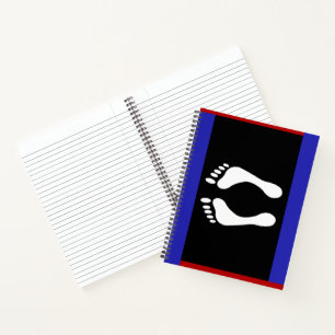 Fuß-Stolz-Flagge (Fußabdruck) Notizbuch
