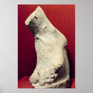 Fuß von einer Statue Poster