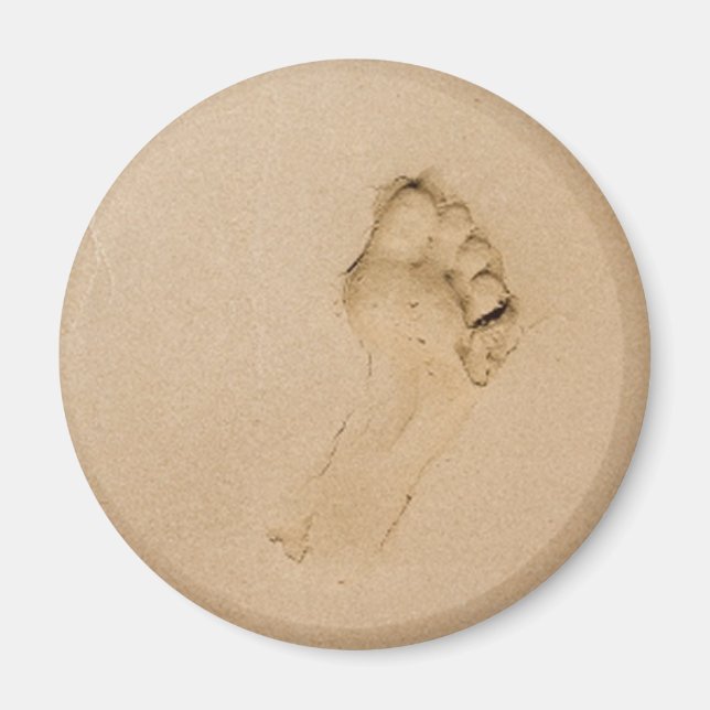 Fußabdruck am Strand Magnet (Vorne)