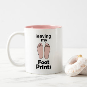 Fußabdruck Inspirierend meine Fußspuren hinterlass Zweifarbige Tasse