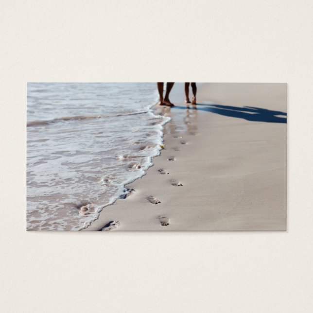 Fußabdrücke am Strand (Vorderseite)