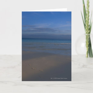 Fußabdrücke am Strand Karte