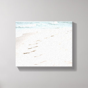 Fußabdrücke auf dem Sandstrand 8x10 Leinwanddruck