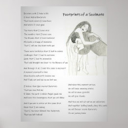 Fußabdrücke eines Seelenpaarers Poster