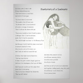 Fußabdrücke eines Seelenpaarers Poster