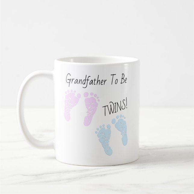 Fußabdrücke Großvater zu Zehn Ankündigung Kaffeetasse (Links)
