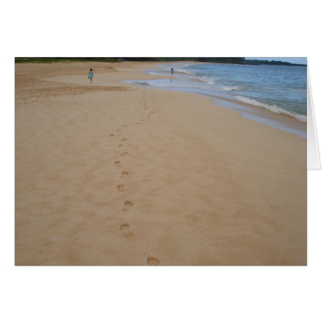Fußabdrücke im Sand (Vorderseite (Horizontal))