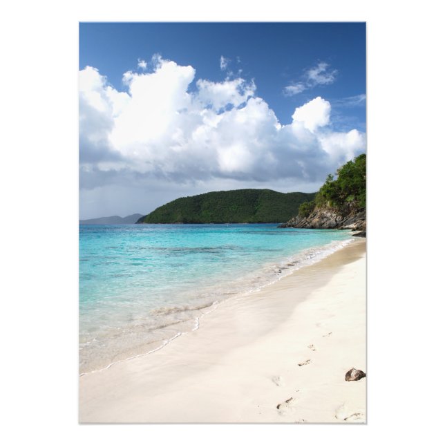 Fußabdrücke im Sand Fotodruck (Vorne)