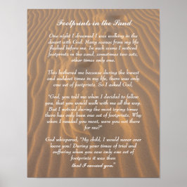 Fußabdrücke im Sand Inspirational Gedicht Poster