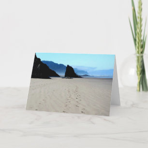 Fußabdrücke im Sand Karte