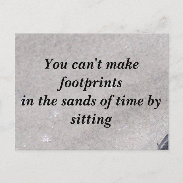 Fußabdrücke im Sand Postcard Postkarte (Vorderseite)