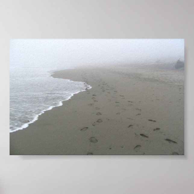 Fußabdrücke im Sand Poster (Vorne)