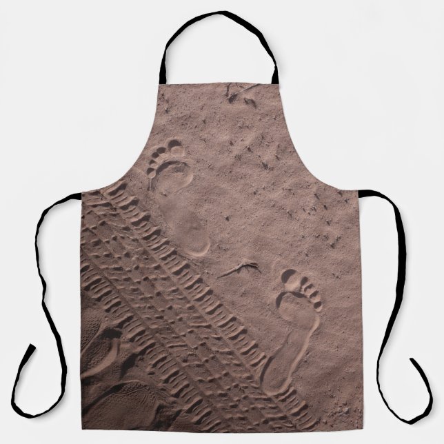 Fußabdrücke im Sand Schürze (Vorderseite)
