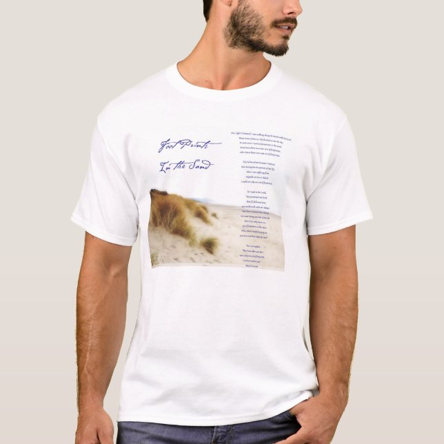 Fußabdrücke im Sand T-Shirt (Vorderseite)