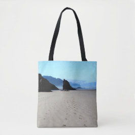 Fußabdrücke im Sand Tasche