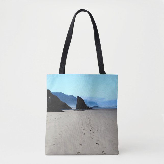 Fußabdrücke im Sand Tasche (Vorderseite)
