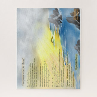 Fußabdrücke im Sandrätsel