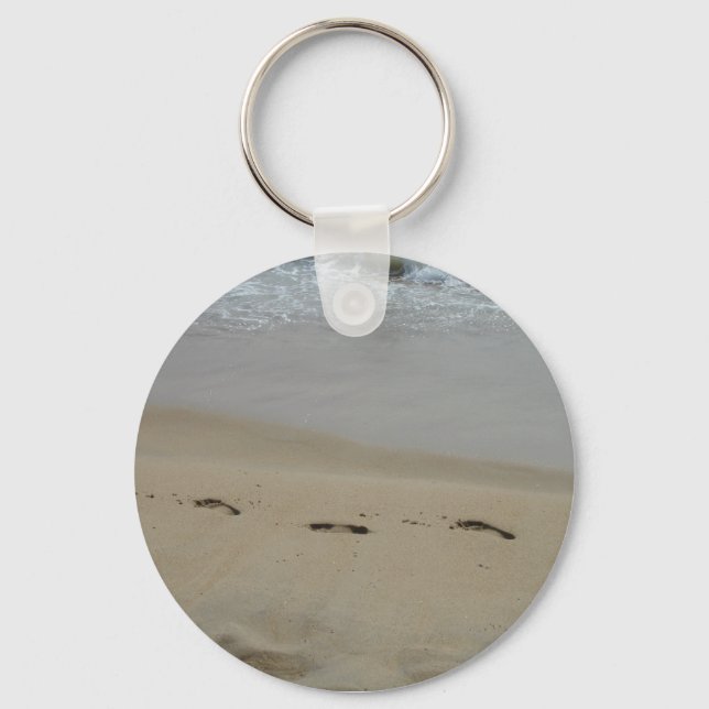 Fußabdrücke im Schlüsselanhänger Sand (Vorderseite)