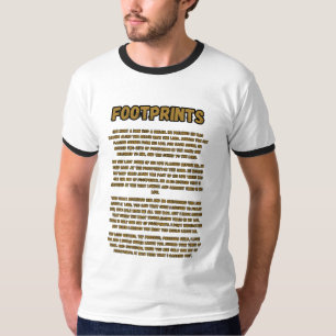 Fußabdrücke in der Sand-Gebet-Mens-Ringer T-Shirt