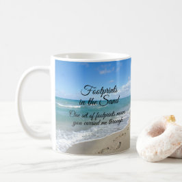 Fußabdrücke in Sand Inspirational Christlich Kaffeetasse