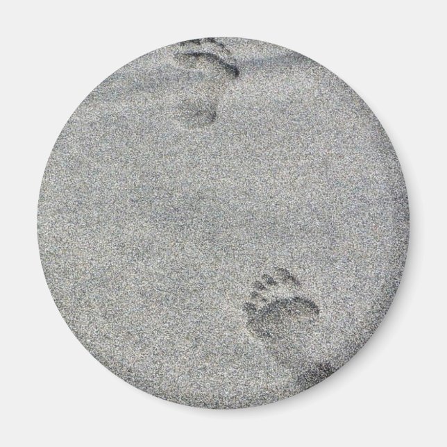 Fußabdrücke in Sand Magnet (Vorne)