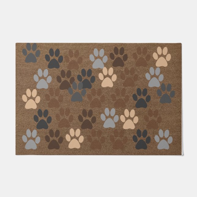 Fußabdrücke von Haustieren Doormat, Funny Cat Love Fußmatte (Vorderseite)