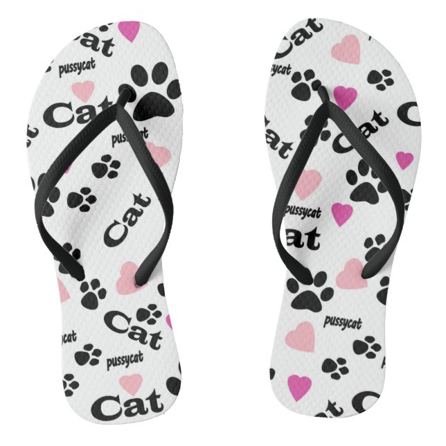 Fußabdrücke von Katzen Flip Flops (Fußbett)