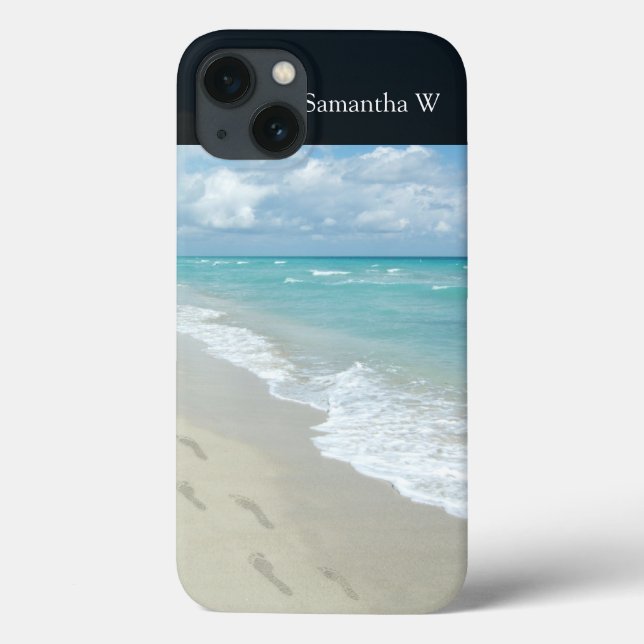 Fußabdrücke von White Sandy Beach, Landschaftlich  Case-Mate iPhone Hülle (Rückseite)