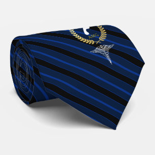 Fußarzt-kundenspezifische Monogramm-Marine Krawatte
