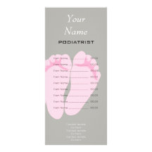 Fußarzt-oder Fußpfleger-Gestell-Karte
