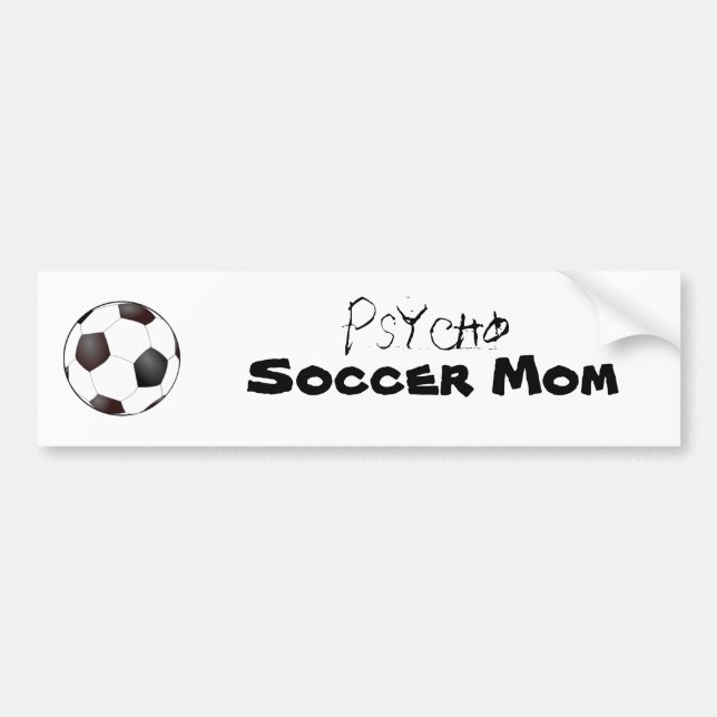 Fußbalball, psychisch, Fußball-Mama Autoaufkleber (Vorne)