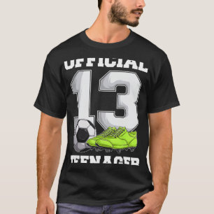 Fußball 13 Jahre alter Geburtstagsjungen-Shirt, of T-Shirt