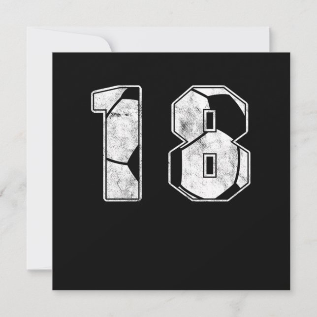 Fußball 18. Geburtstagsfeier Sportgeschenk Einladung (Vorderseite)