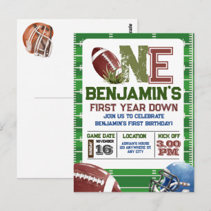 Fußball 1. Jahr ab Geburtstag Postkarte