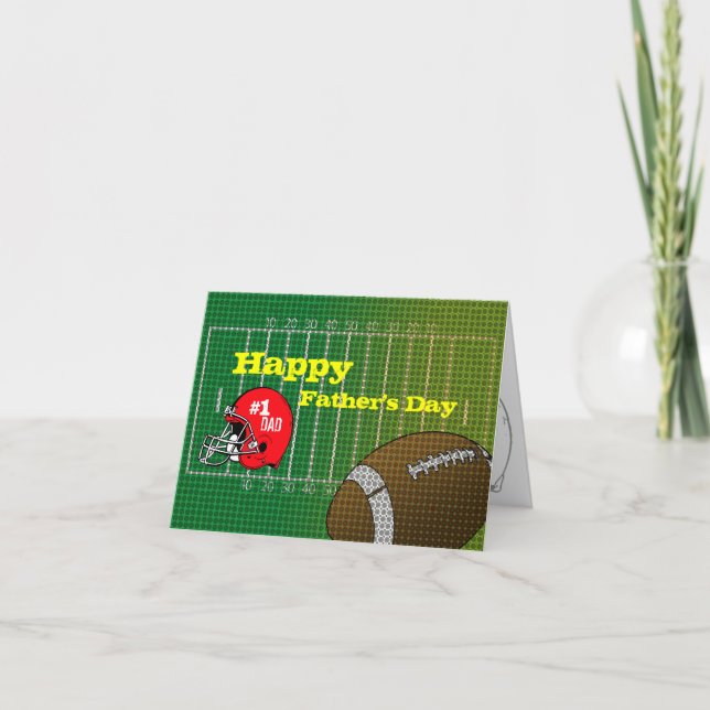 Fußball #1 Vater Glückwunschkarte des Vaters Karte (Vorderseite)