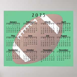 Fußball 2025 Kalender Poster