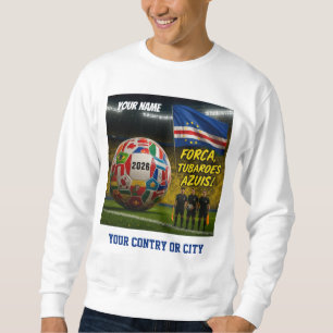 Fußball 2026 Cabo Verde Benutzerdefinierter Länder Sweatshirt