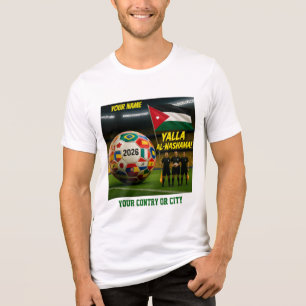 Fußball 2026 Futbol Jordanien Benutzerdefinierter Tri-Blend Shirt