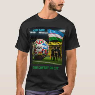 Fußball 2026 Futbol Usbekistan Benutzerdefinierter T-Shirt