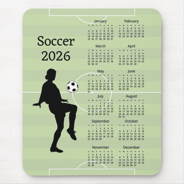 Fußball 2026 Kalender  Mousepad (Vorne)