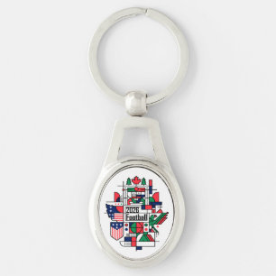 Fußball 2026 USA, Kanada, Mexiko Fußball Art Schlüsselanhänger