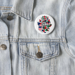 Fußball 2026 USA, Kanada, Mexiko Fußballkunst Button