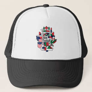 Fußball 2026 USA, Kanada, Mexiko Fußballkunst Truckerkappe