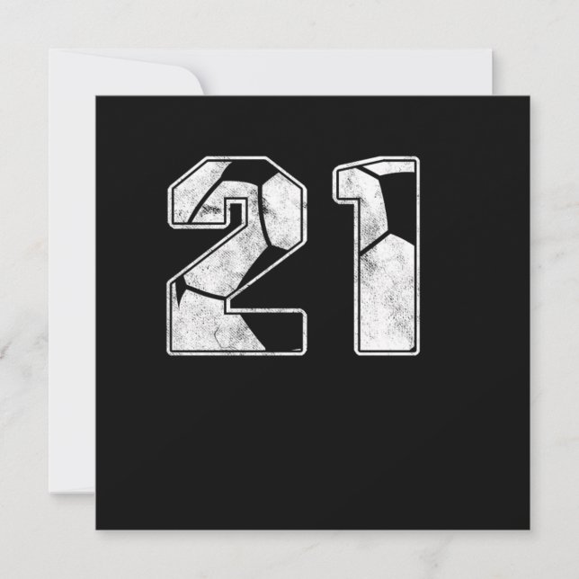 Fußball 21. Geburtstagsfeier Sportgeschenk Einladung (Vorderseite)