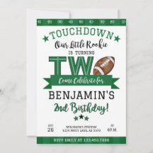 Fußball 2. Geburtstag Einladung White