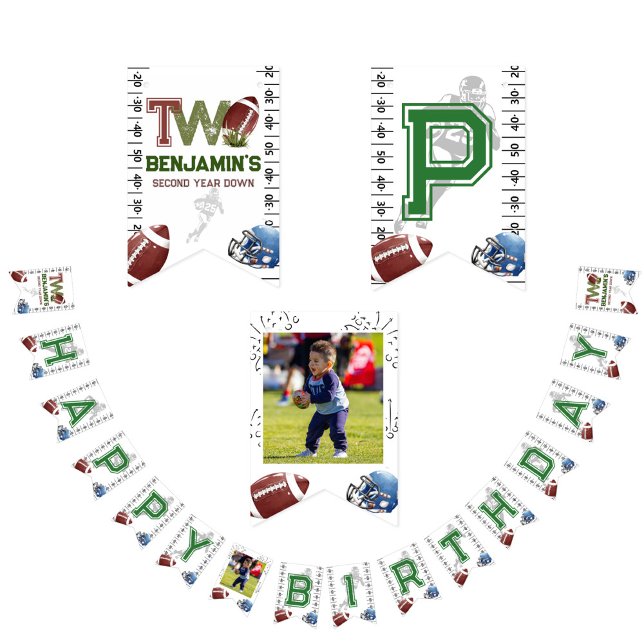 Fußball 2. Jahr ab Geburtstag Wimpelkette (Von Creator hochgeladen)