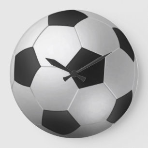 Fußball 3D - es ist Fußballzeit! Große Wanduhr