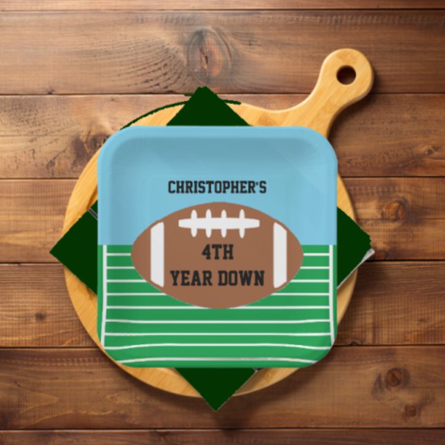 Fußball 4. Jahr ab Geburtstag Pappteller (Von Creator hochgeladen)