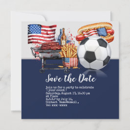 Fußball 4. Juli Unabhängigkeitstag Amerika Save The Date
