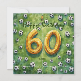 Fußball 60. Geburtstag Karte